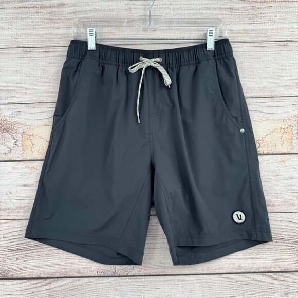 Vuori Kore Lined Shorts Men's Size 30 Gray Drawstring Embroidered Logo - Picture 1 of 9